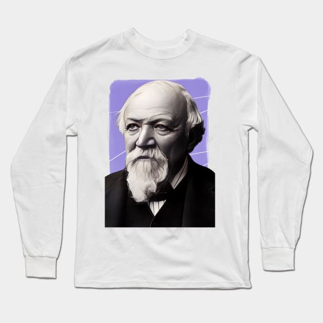 English Poet Robert Browning illustration Long Sleeve T-Shirt by Litstoy 